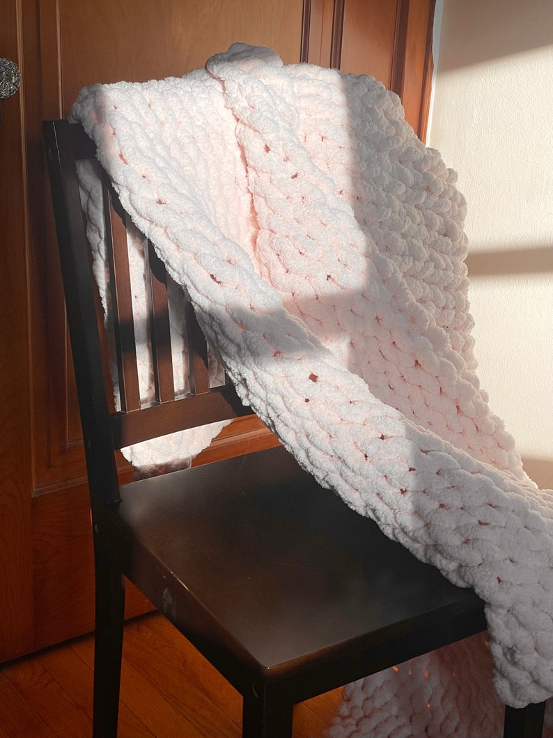 Chunky Knit Blanket, Custom Made to Order, Multiple Colors Etsy