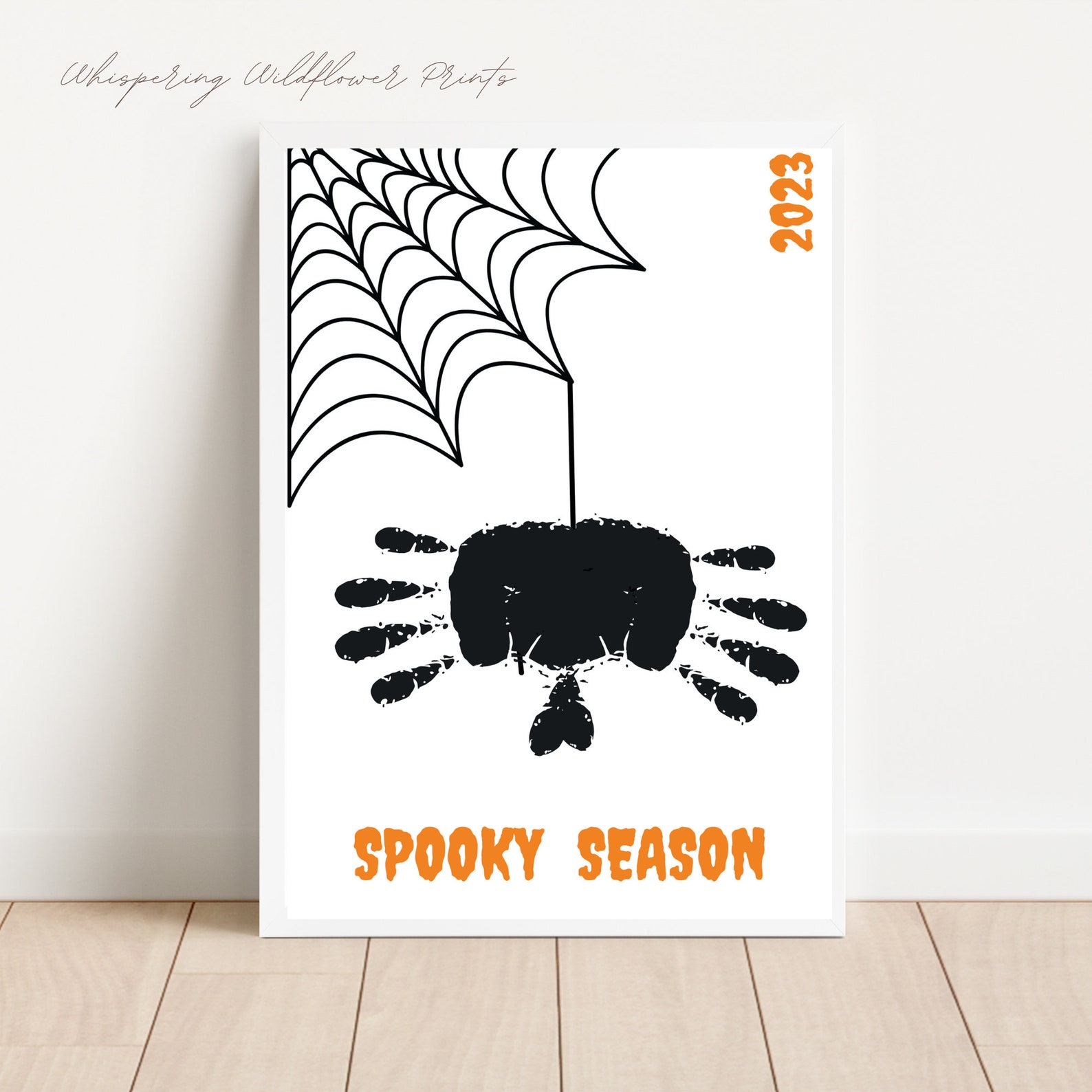 Halloween Handprint Craft Art, Printable Halloween Keepsake Craft