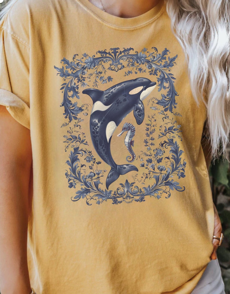 Vintage 90s Tattoo Sea Animal, COMFORT COLORS Tee, Retro Ocean Nature ...