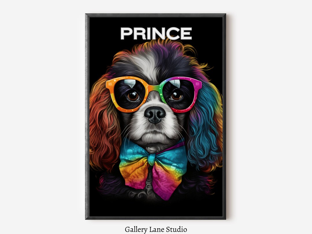 Custom Dog Wall Art Personalizad Dog Art Gift Cavalier Pop Etsy