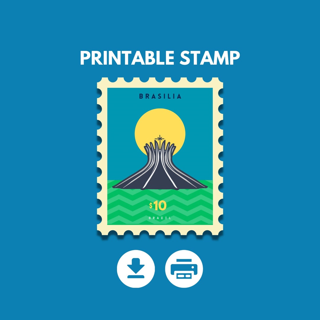 Printable Stamp, Collectable Stamp, Stamp Sticker, City Stamp, Rare