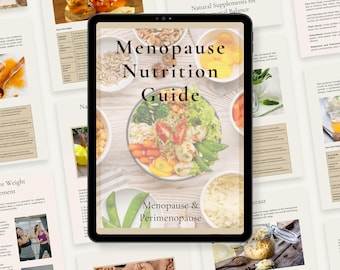 Perimenopause & Menopause Nutrition Guide, Food List Hot Flashes,  Pdf Menopause Diet Plan, Help For Women Over 40, Wellness Planner