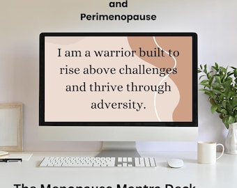 Menopause Affirmation Cards: 60 Supportive Mantras (PDF Download)