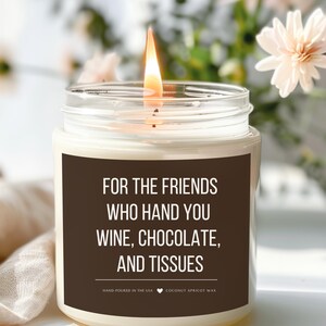 Best Friend Support Candles, Breakup Gift for Her, Soul Sister Humor, Funny Friendship Candle