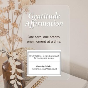 Affirmatiekaarten voor dankbaarheid, affirmaties van eigenliefde, groeimindset, ondersteuning van de menopauze, positief denken, genezing na echtscheiding