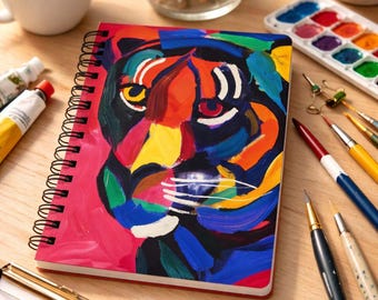 Matisse Lion Spiral Journal Colorful Art Notebook Gift for Artists
