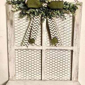 Farmhouse White Wall Decor, Window Frame Wall Decor, Rustic Wall Decor ...