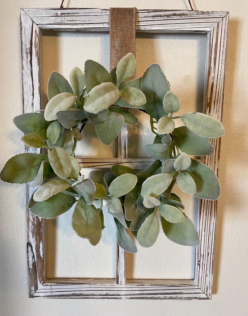 Farmhouse Window Frame Wall Decor, Rustic Farmhouse Wall Decor With ...