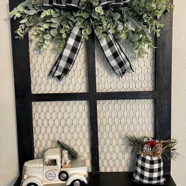 Best Seller Farmhouse Window pane decor, farmhouse window frame wall decor, wall shelf decor, Gift for friend, Mom, rustic wall decor