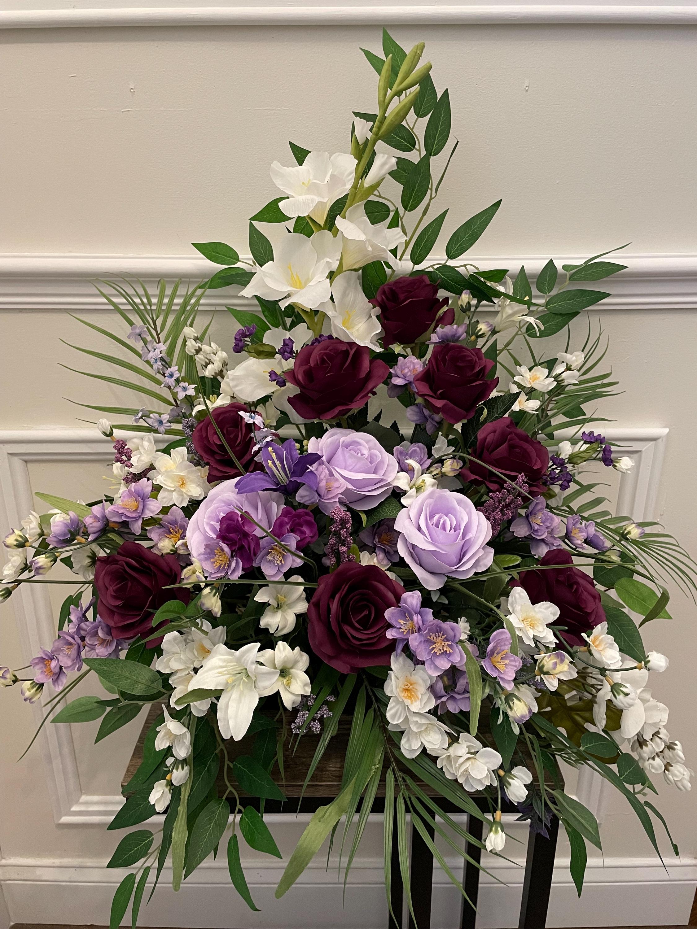 Tall Church Sanctuary customizable floral Arrangement, Large Wedding Arrangement, Large foyer floral arrangement, ceremony floral decor