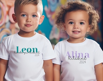 Kinder T-Shirt 'Endlich Schulkind 2025' Mit Rakete & Sternen – Einschulungs-Shirt Für Jungen, 100% Baumwolle