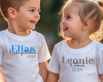 Kitakind 2024TShirt.Personalized kindergarten child outfit.Crib child 2024.Kindergarten child T-shirt with name.Crib child baby bodysuit.