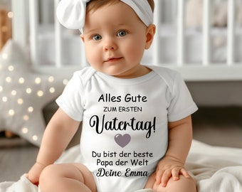 Eerste vaderdag: romper voor vaderdag. Baby bodysuit bodysuit vaderdag. Vaderdagcadeau.Papa verrassing.Papa cadeau-idee.Vaderdag 2024