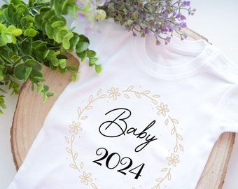 Pregnancy Announcement with Body Baby 2024 BabyBody Bodysuit Announcement Baby Announcement Papa Surprise Love in the Belly Papa To Be 2024