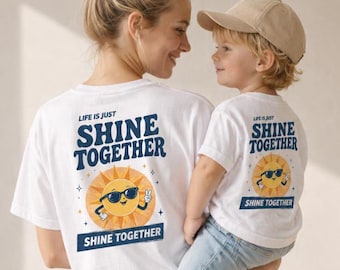 Matching Family Outfit Set - Mom, Kids, Dad, Kids T-Shirt - Family Outfit Matching Gift for Parents and Children - Mother's Day, Father's Day Gift
