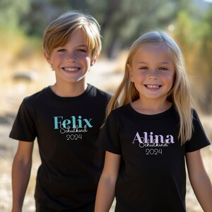 T-shirt Enfant Personnalisé Avec Prénom - Idéal Pour La Rentrée Ou Comme Cadeau Unique