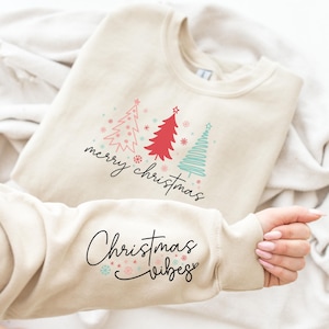 Vrolijk kerstsweater - Voel de kerstsfeer! Kersttrui. Sweatshirt met kerstvibes. Sweatshirt voor Kerstmis.