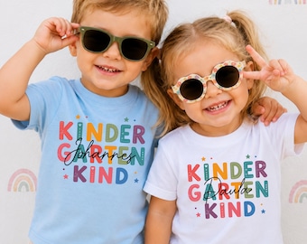 Kindergartenkind T-Shirt mit Name personalisiert, Kita Shirt für Jungen und Mädchen, Geschenk zum Kindergartenstart süßes Kinder Outfit
