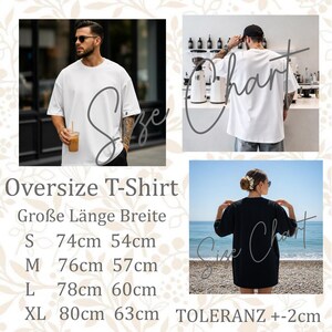 May include: White oversized t-shirts are shown in the image. The text on the image reads "Oversize T-Shirt" with size measurements in centimeters: S (74cm length, 54cm width), M (76cm length, 57cm width), L (78cm length, 60cm width), and XL (80cm length, 63cm width).