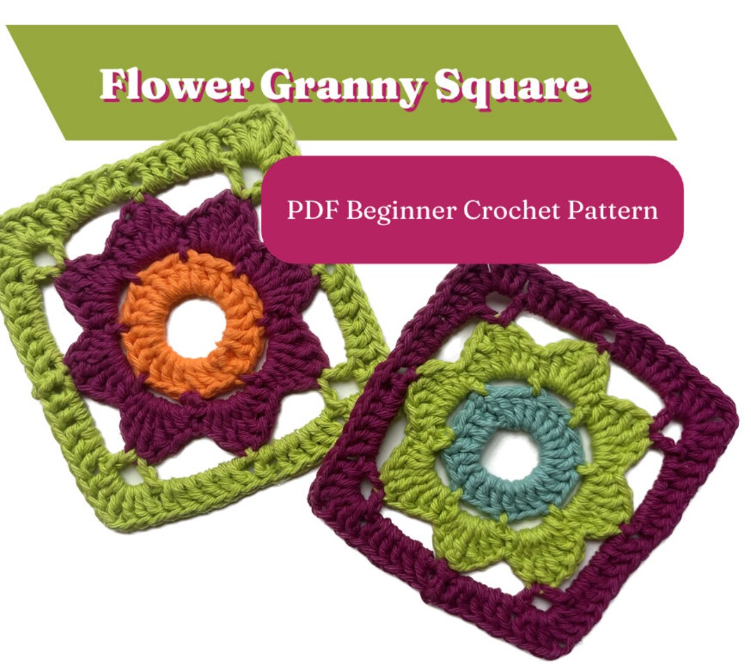 Mesh Flower Granny Square PDF Pattern - Etsy UK