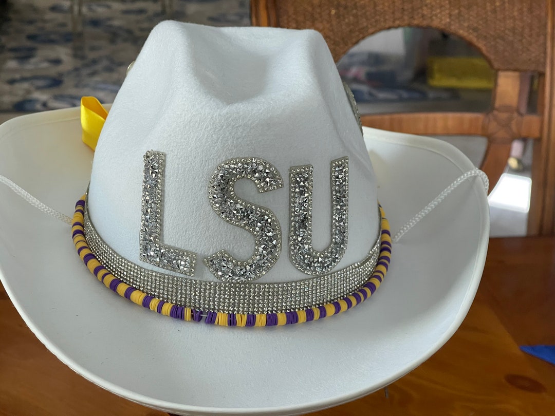 LSU Geaux Tigers Game Day Cowboy Hat. LSU Tigers Cowboy Hat Etsy