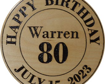 Personalized Birthday Plaque