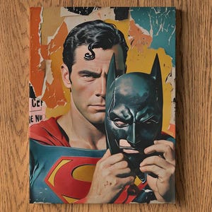 Vintage Comic Book Hero Canvas Art: Retro Superhero Wall Decor