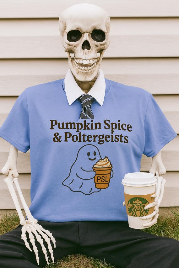 Pumpkin Spice Ghost T-Shirt: Cozy Halloween Fall Tee