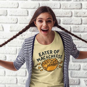 Comfort Colors Mac and Cheese-T-shirt: grappig T-shirt voor fijnproevers