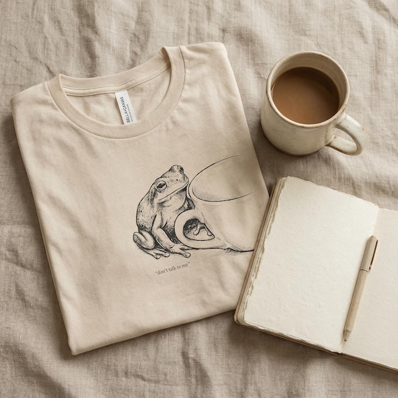Minimalist Grumpy Frog tee Don’t Talk to Me Introvert TShirt