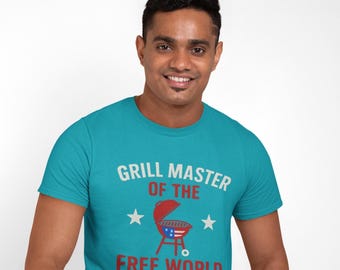 Grill Master of the Free World Tee: Funny Patriotic BBQ Shirt