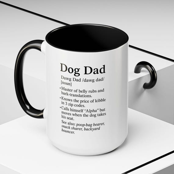 Funny Dog Dad Mug: Customizable Gift for Pet Lovers