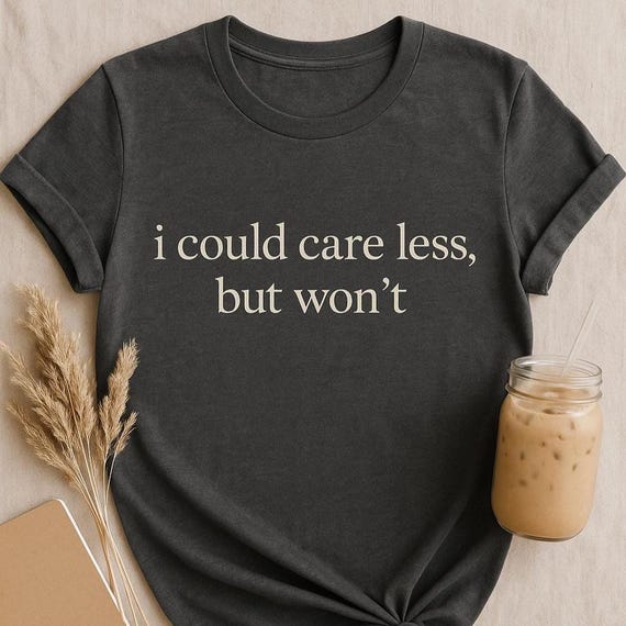 Carefree Attitude Comfort Colors T-Shirt: Sarcastic Humor Tee