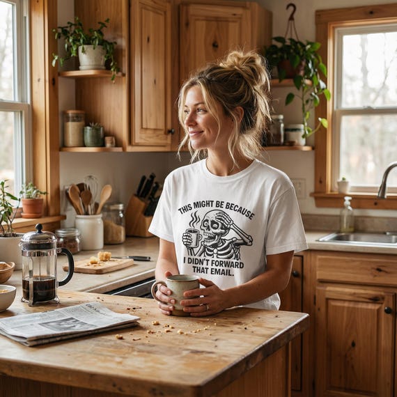 Funny Skeleton Coffee T-Shirt, Millennial Humor, Comfort Colors Tee