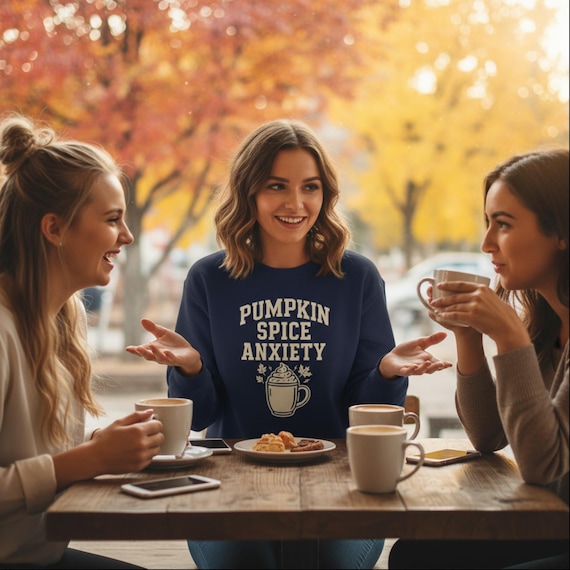PSL sweatshirt Pumpkin Spice Anxiety Coffee Lover Fall Cozy Comfort Colors Hoodie Seasonal Autumn Latte Gift