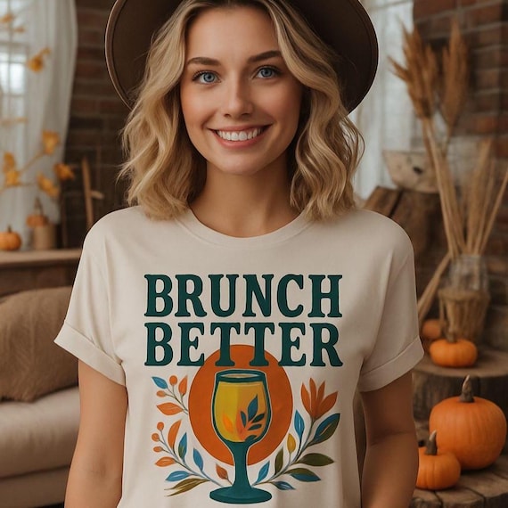 Funny Autumn Brunch T-Shirt: Comfort Colors Graphic Tee, Gift for Bestie
