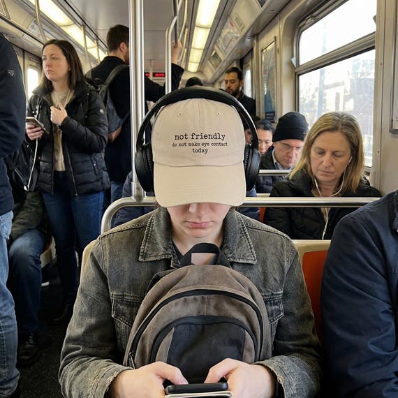 Not Friendly Dad Hat  Funny Sarcastic Baseball Cap  Do Not Make Eye Contact Today Slogan Hat – Sassy Introvert Gift