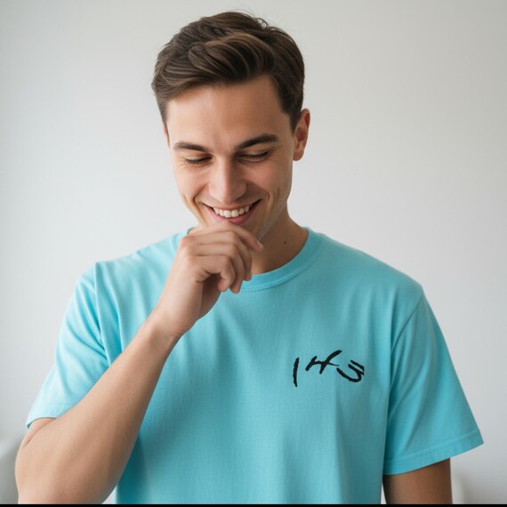 143 Shirt • I Love You T-Shirt • Comfort Colors 1717 • Minimalist Embroidered Script Tee • Subtle Love Shirt •  Girlfriend Boyfriend