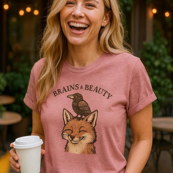 Cottagecore Fox Tee Shirt: Woodland Animal Graphic, Nature Lover Gift