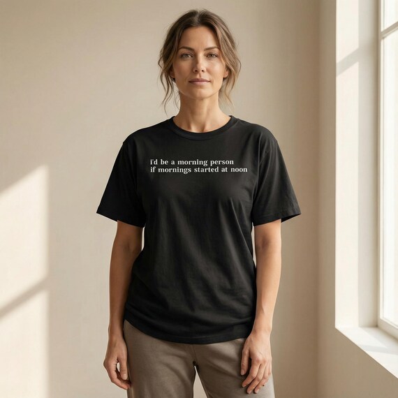 Funny Sarcastic Morning Person Tee  Late Riser Graphic Comfort Colors Shirt