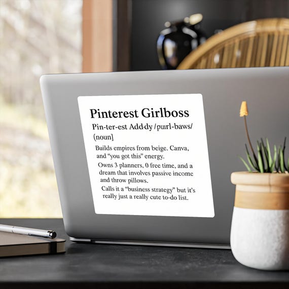 Girlboss Vinyl Decal: Laptop, Water Bottle, Planner - Motivational Humor