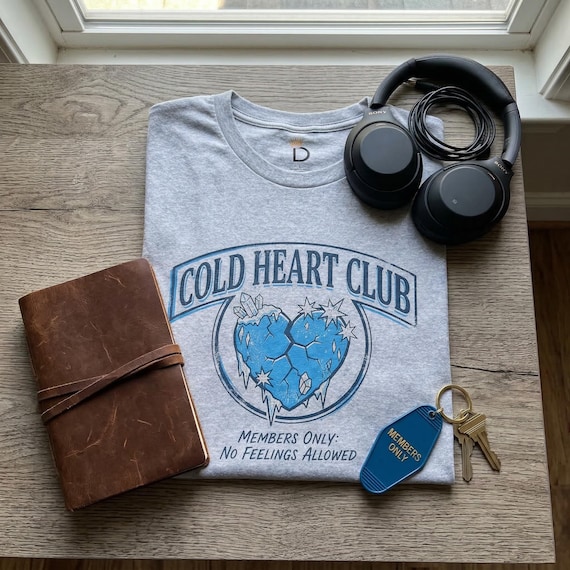 Cold Heart Club T-Shirt: No Feelings Allowed Sarcastic Ice Heart Tee