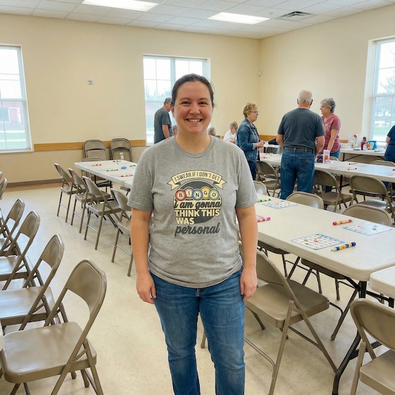 Funny Bingo T-Shirt: Sarcastic Game Night Tee, Bella+Canvas 3001