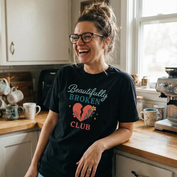 Beautifully Broken Club T-Shirt – Comfort Colors Healing Graphic Tee