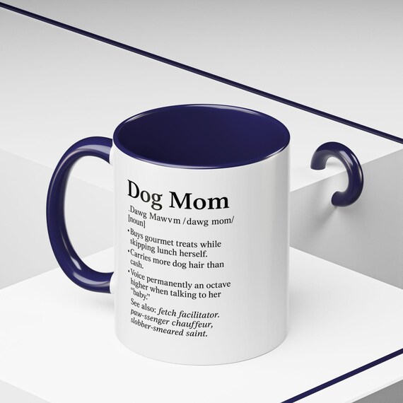 Dog Mom Definition Coffee Mug: Funny Pet Lover Gift, Personalized Option