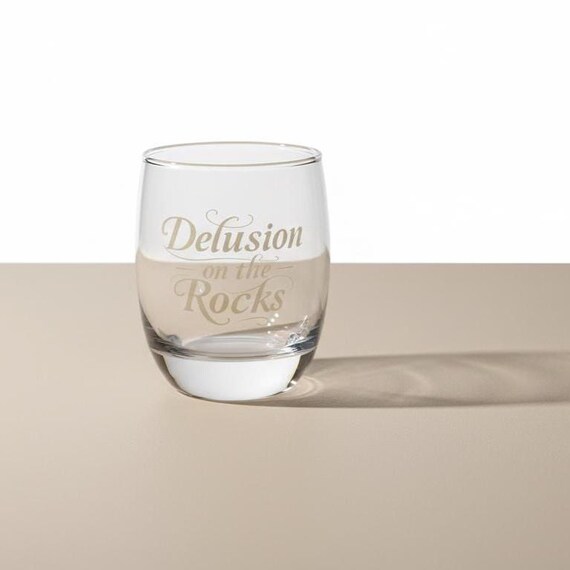 Delusion on the Rocks Stemless Wine Glass • Snarky Gift