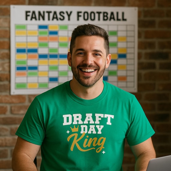 Fantasy Football Draft Day King T-Shirt: Soft Cotton Game Day Tee