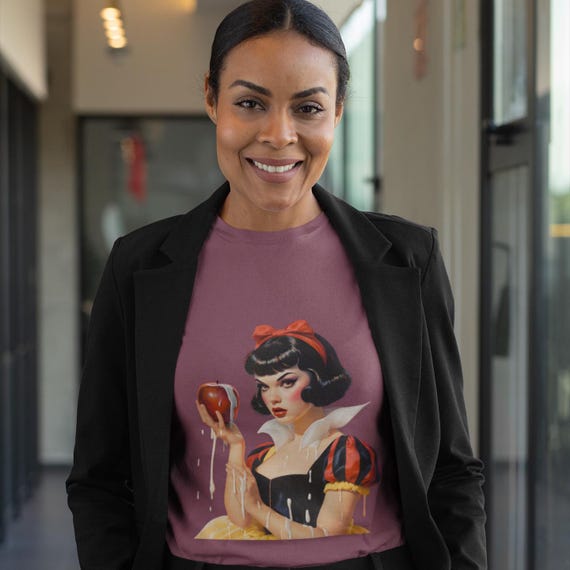 Twisted Snow White Graphic Tee: Dark Fairytale Parody Shirt