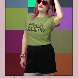 Anti Social Anxiety Club the Social Anxiety Club Unisex Jersey Anxious Tee Introvert cute introvert tee gift for introverts anxiety social