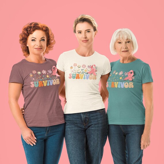 Floral Survivor T-Shirt: Comfort Colors Cancer Awareness Tee